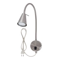 Elastīga sienas lampa, 45 cm, 1×GU10, 5 W, 400 lm, matēts niķelis (Briloner)