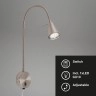 Elastīga sienas lampa, 45 cm, 1×GU10, 5 W, 400 lm, matēts niķelis (Briloner)