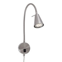 Elastīga sienas lampa, 45 cm, 1×GU10, 5 W, 400 lm, matēts niķelis (Briloner)