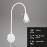 Elastīga sienas lampa, 45 cm, 1×GU10, 5 W, 400 lm, balta (Briloner)