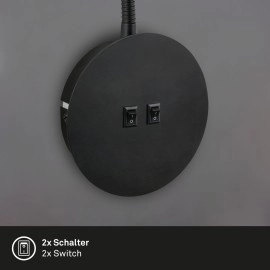 Sienas lampa ar fona apgaismojumu 39 cm, 1×E14 max 10 W, melna (Briloner 2178015)