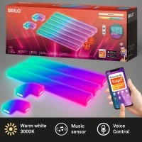 Smart LED RGBIC sienas lampa 36 cm, 24 W, 130 lm, IP20, balta (Briloner)