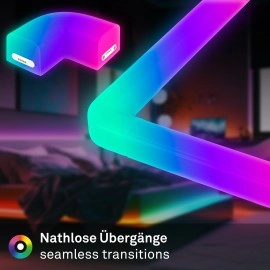 Smart LED RGBIC sienas lampa 36 cm, 24 W, 130 lm, IP20, balta (Briloner)