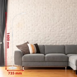 LED CCT touch stāvlampa Ø 24 cm, 8 W, 700 lm, balta (Briloner)