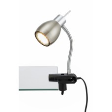 Galda lampa ar skrūvspīli "PINCH" LED/GU10 3W, mat. niķelis - 2878-012P