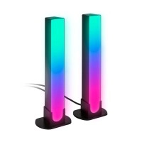 Smart LED RGBIC galda lampa, 24 cm, 24W, 400lm, melna