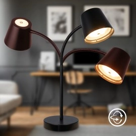 500lm,  Biwo LED galda lampa bez vada - regulējama, grozāma - balta vai melna