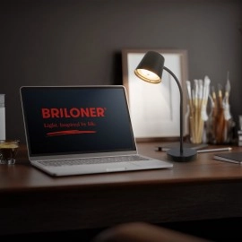 500lm,  Biwo LED galda lampa bez vada - regulējama, grozāma - balta vai melna