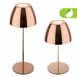 SERINA bezvadu LED galda lampa, IP44, dimmējama, vara krāsā SERINA bezvadu LED galda lampa, IP44, dimmējama, vara krāsā