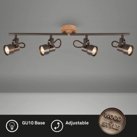 Briloner Tahun griestu gaismeklis, 4xGU10, IP20, antīki pelēks