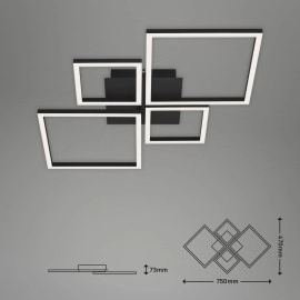 40W, kantains, LED griestu gaismeklis, 4000lm, 3000K, 3128-015