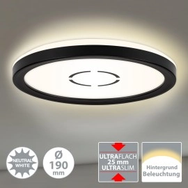 15W, LED gaismas panelis ar 1400Lm, apaļš, 4000K, virsapmetuma, Briloner, 3175-01x
