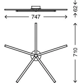 24W LED griestu gaismeklis "GO", 2400Lm, 3000K, 3181-059, Briloner