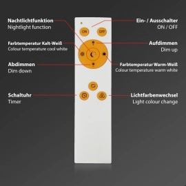 80W, LED Griestu lampa 6500Lm, 3000-6000K ar pārslēdzamu gaismas toni 3318-016