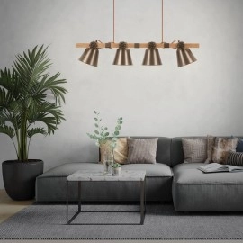 Piekaramā griestu lampa Briloner 85 cm, 4x E27, antīkpelēka