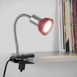 Lampa ar knaģi, LEDO LED GU10 3W, sarkana vai titāna