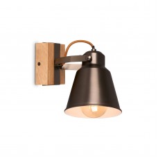 Sienas lampa 21 cm, 1x E27, antīki pelēka