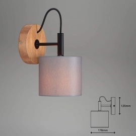 Sienas lampa "RHON", 1x E14, 2075-014, Briloner