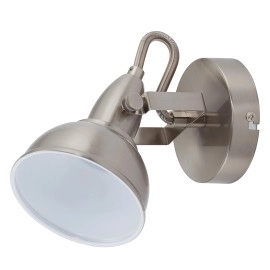 Spot gaismeklis niķelis ar baltu, SOFT, 1x E14, max. 40W - 2049-012 - Briloner Prisma