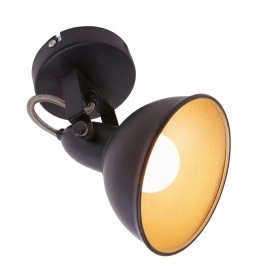 Spot gaismeklis melns ar zeltu, SOFT, 1x E14, max. 40W - 2049-015 - Briloner Prisma