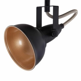 Spot gaismeklis melns ar zeltu, SOFT, 1x E14, max. 40W - 2049-015 - Briloner Prisma