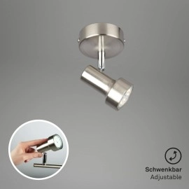 Spotlampa SUB 1x GU10, matēts niķelis - 2843012