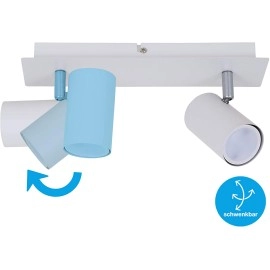 Spot gaismeklis "RUN" 2x GU10, melns/balts - 2857-02x Briloner