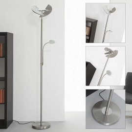 Stāvlampa "FLOOR" 2 x LED 21W + 3.5W, mat.niķelis - BRILONER - 1326-022