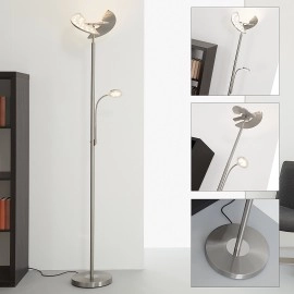 Stāvlampa "FLOOR" 2 x LED 21W + 3.5W, mat.niķelis - BRILONER - 1326-022