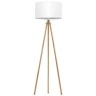 Stāvlampa "Woody" 1x E27 max. 60W, koks ar baltu abažūru - 1379-016