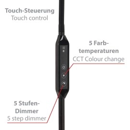 "Office remote" 700Lm stāvlampa lasīšanai - BRILO - 1296-015