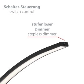 Melna stāvlampa "PIN", 18W LED, alumīnijs - 1361-015