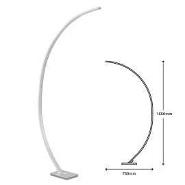 Stāvlampa "PIN" 1 x LED 18W, mat.alumīnijs - BRILONER - 1361-019