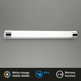 LED, 10W, 1200Lm, IP44, vannas istabas spoguļa gaismeklis 2072-018 Brilo Briloner