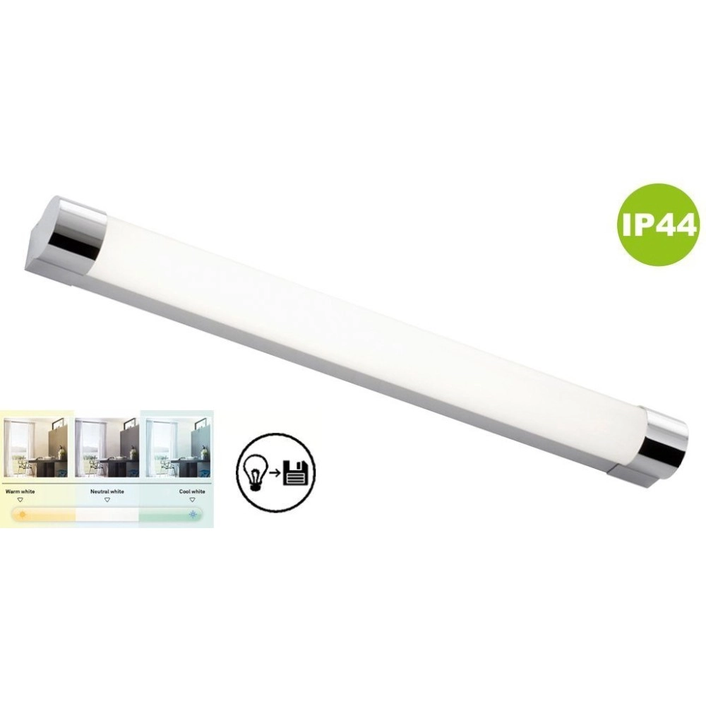 LED, 10W, 1200Lm, IP44, vannas istabas spoguļa gaismeklis 2072-018 Brilo Briloner