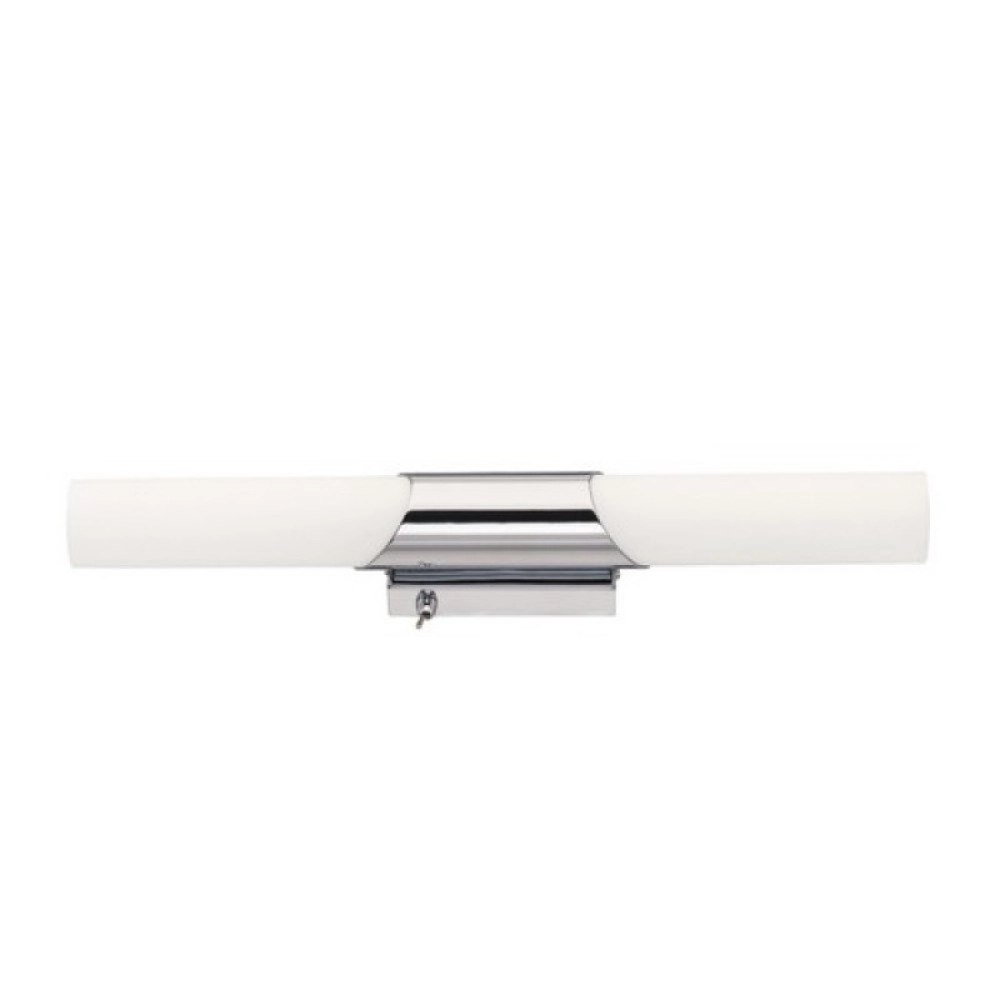Vannas istabas gaismeklis ar slēdzi 2 x E14 max. 40W, IP20, hroms, BRILONER - 2548-028