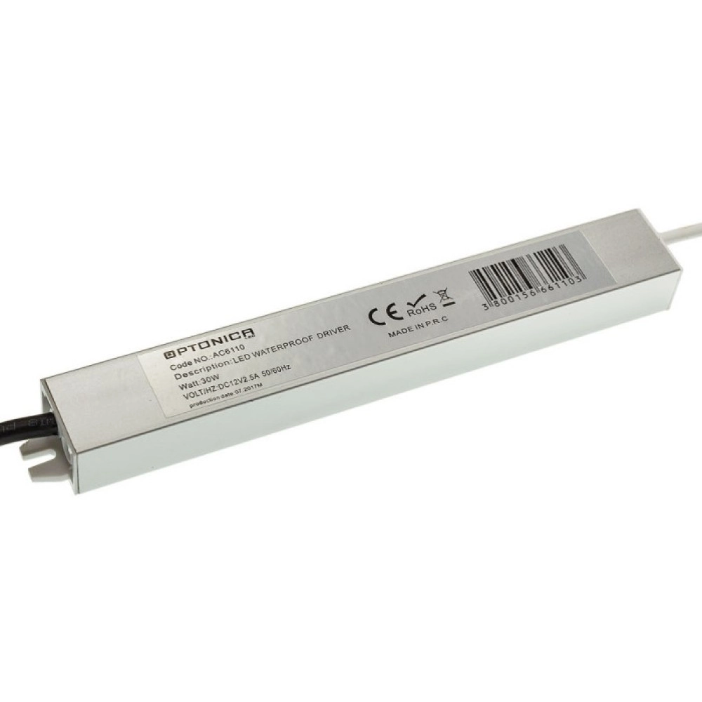 LED barošanas bloks 12V, 30W, 2.5A, IP67