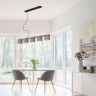 RHON piekaramā lampa pelēka/koka, 5xE14, 110 cm (BRILONER)