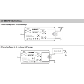 Skārienjūtīgs slēdzis-sensors, 500W, IP20 - ORNO OR-CR-245 - 5901752485273