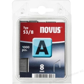 Cinkotas sīkstiepļu skavas "NOVUS" 8 mm - 53/8 Cinkotas sīkstiepļu skavas "NOVUS" 8 mm - 53/8