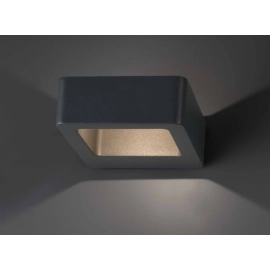 Āra gaismeklis DAS LED, 5W, IP54, tumši pelēks alumīnijs, FARO 75518