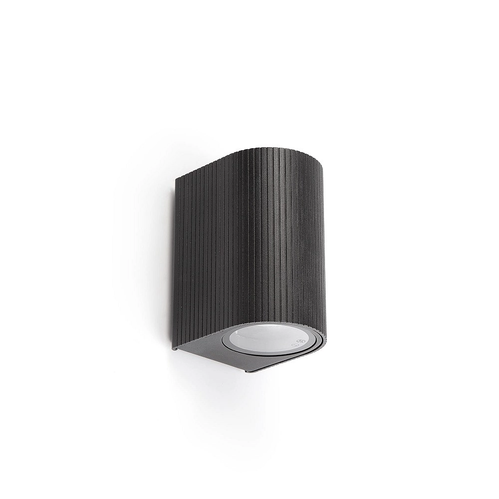 ESTELA āra sienas lampa 1xGU10 5 W IP65 melna (FARO)