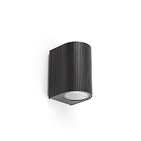 ESTELA āra sienas lampa 1xGU10 5 W IP65 melna (FARO)