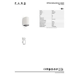 ESTELA āra sienas lampa 1xGU10 5 W IP65 balta (FARO)