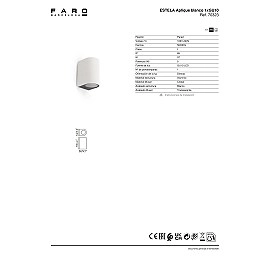 ESTELA āra sienas lampa 1xGU10 5 W IP65 balta (FARO)