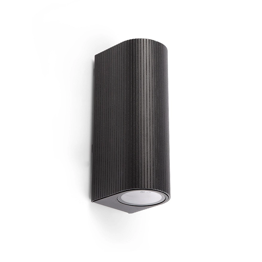 ESTELA āra sienas lampa 2xGU10 5 W IP65 melna (FARO)