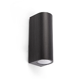 ESTELA āra sienas lampa 2xGU10 5 W IP65 melna (FARO)