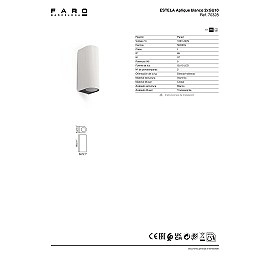 ESTELA āra sienas lampa 2xGU10 5 W IP65 balta (FARO)