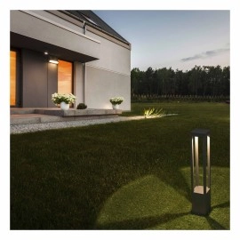 LED gaismas stabiņš AGRA LED, COB 10W modulis, 420Lm, 3000K, IP54, tumši pelēks/rūsas krāsā - FARO - 707xx