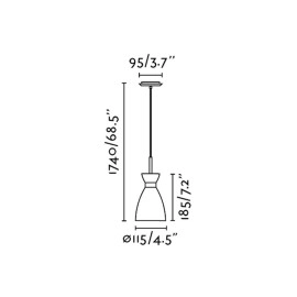 Lampa RETRO, 1x E14, IP20, FARO 